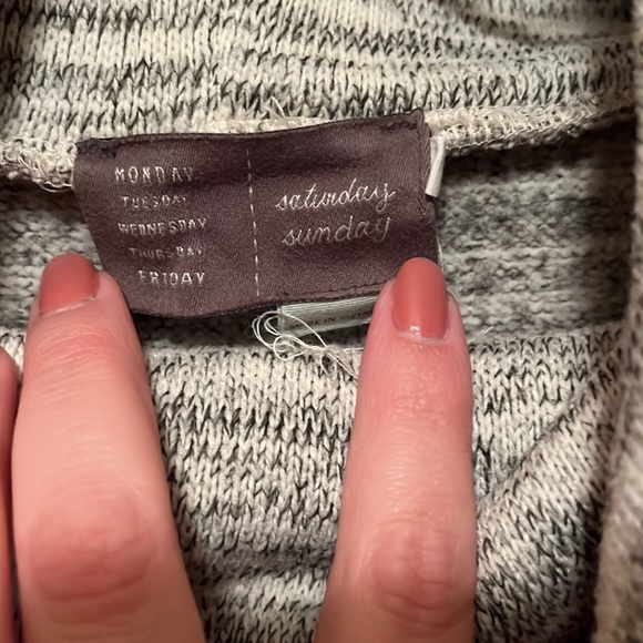 Anthropologie Saturday Sunday Grey Marled Pullover - Picture 5 of 8